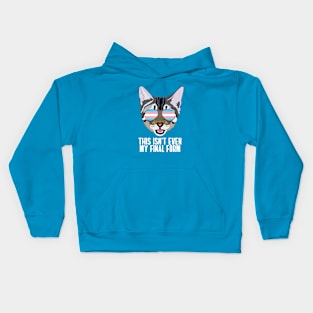 THIS ISN'T EVEN MY FINAL FORM - Cute Cat Sunglasses Trans Pride Flag Kids Hoodie